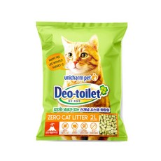 유니참 펫 감자&냄새 Zero 고양이 모래, 2L, 5개