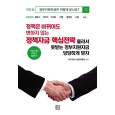 정책은 바뀌어도 변하지 않는 정책자금 핵심전략:몰라서 못받는 정부지원자금 당당하게 받자