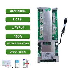 JBD 블루투스 스마트 BMS 8S 10S 12S 13S 14S 16S 17S 18S 20S 21S LiFePo4 리튬 이온 80A 100A 120A 150A 36V 48V 60V, 1개