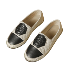 도오빠 하이링 여성 가죽 단화 플랫슈즈 블랙 1CM 낮은굽 꽃무늬 자수 퀼팅 드라이빙 슈즈 여자단화 신발