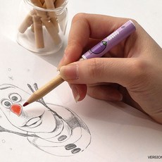 연필깍지 몽당연필 홀더 랜덤 6p