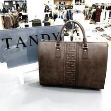 탠디 탠디by미셸 남성 브라운 가죽무늬 테트리스 럭셔리 서류가방 (b5h000904)