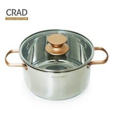 쇼핑메이트 로이첸 클라드 골드에디션 양수냄비 20cm 중바닥냄비, 단일 색상, 단일 냄비/프라이팬 사이즈