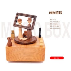 크리스마스 빌리지 트리 천사 오르골 자장가 뮤직박스 생일 선물 회전목마 인테리어 소품, AU