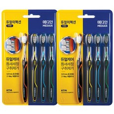 메디안 듀얼이펙션3단 부드러운모 칫솔 4개입 X 2개