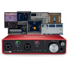 포커스라이트 스칼렛 4i4(3세대) USB 오디오 인터페이스와 웨이브 음악가 2 및 아이조토프 모비우스 필터 번들, 단일옵션, 단일옵션