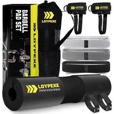 7pcs 바벨 패드 세트 케이블 기계 저항 밴드 표준 올림픽 바 스쿼트 고관절 스러스트 런지스 스쿼트 운동용 커프 부착 메쉬 백 포함 홈체육관