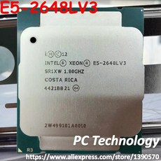 인텔 제온 CPU 버전 E5 2648LV3 1.8GHZ 30MB 12 코어 LGA2011-3 E5-2648LV3 V3 프로세서 E5 2648L V3