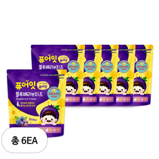 내이브로 퓨어잇 동결건조 치즈 큐브 간식, 6개, 16g, 블루베리엔치즈