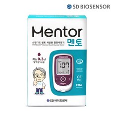 에스디바이오센서 멘토 혈당체크기 검사 기계, 1개