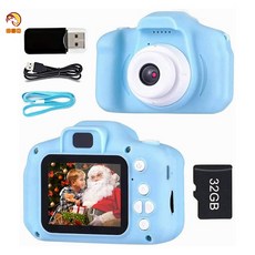 Ymeng 동영상 미니 키즈 디카 아동용 사진기 토이 미니 디지털 카메라 감성 카메라+스트랩+32GB SD카드+리더기, 핑크