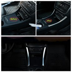 Lapetus 메르세데스 벤츠 GLA 200 220 X156 2018 ABS 자동 스타일링 전면 컨테이너 스토리지 그리드 스트립 스티커 커버 트림 2 pc 용|인테리어 모울딩|, 1개, 단일, 단일