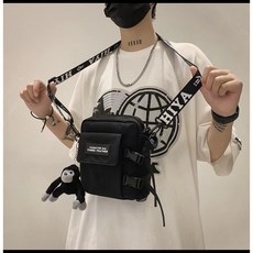 NY STYLE 남녀공용 나일론 미니 크로스백 캐주얼 무지 미니백