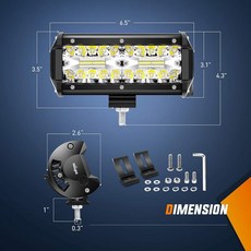 Nilight LED 포드 6피스 16.5cm(6.5인치) 120W 라이트 바 트리플 로우 스팟 플러드 콤보 드라이빙 라이트 방수 LED 작업 조명 오프로드 트럭 자동차 ATV S, Nilight LED 포드 6피스 16.5cm(6.5인