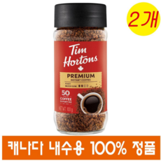 (캐나다 직송) 팀 홀튼 프리미엄 인스턴트 커피 미디엄 로스트 100g Tim Hortons Premium Instant Coffee Medium Roast, 1개입, 2개