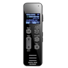 라인 배터리 작업 보이스 111H V63 다국어 녹음 1050MAH 디지털 레코더 소음 시간 녹음기 음성 감소 지능형, Black, 2) Black - 64GB