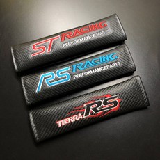 티에라 RS ST 레이싱 어깨 패드 블랙 탄소 섬유 자동차 시트 벨트 커버 쿠션 포드 RS ST 레이싱용 어깨, 07 For Ford Shelby