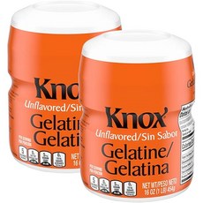 [2개배송] 녹스 젤라틴 454g Knox Gelatine 콜라겐, 2개