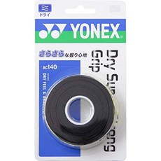 YONEX (YONEX) 테니스 배드민턴 그립 테이프 드라이 강한 (3 병) AC140 블랙, 단품개