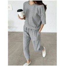 반팔맨투맨세트