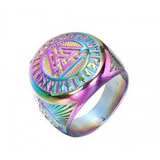 HIJONES Men 's Valknut Norse Viking Odin Symbol Ring Made Of Stainless Steel War