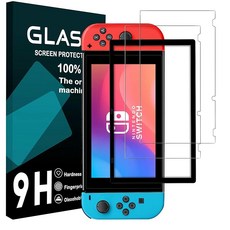 대응 Switch 유리 필름 가이드 프레임 포함 2매 세트 국산 아사히 유리제 Switch 필름 보호 필름 유리 보송보송 강화유리 보호 필름 고경도 9H 지문 방지 기포방지 비산방