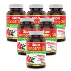 크랜베리 28800mg 180비건캡슐 36배 농축 크렌베리 허바 캐나다, 180정, 6개