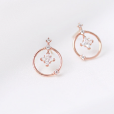 스톤헨지화이트골드귀걸이