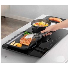 2구 전기곤로 하이브리드 전기레인지 인덕션 판 고속, 블랙