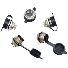 항공 소켓 수 플러그 암 커넥터 금속 와이어 원형 소켓 방수 캡 1PC 16mm 2 3 4 5 6 7 8 9 10 핀 125V, 5) Male Add Cap - GX16-6Pin, 1개