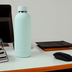 보온병 500ML 민트 스텐 낚시 소형 물병 보냉 보온보냉, 1개
