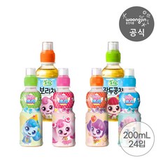 (G)웅진식품 캐치티니핑 5종 모음 200ml 12+12 택2 딸기/사과/복숭아, 복숭아맛 12입+사과맛12입