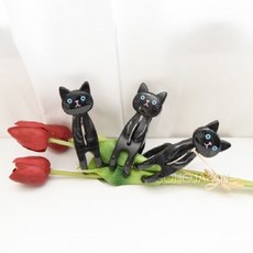 ILLU일루1_고양이 3p 빨래집게 캐릭터빨래집게 세탁물집게 빨래집게 빨래용집게 세탁집게+fjls32e+fjls32e, ▩선택_블랙