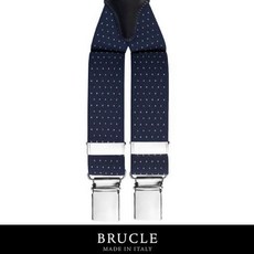 BRUCLE 남성 수입명품 서스펜더멜빵 X자형 BLUE DOT - X36CJPSBL