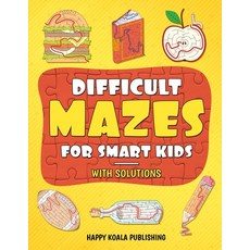 Difficult Mazes for Smart Kids: Let your kids improve logical and concentration skills while having fun Paperback, Happy Koala Publishing, English, 9781513674469