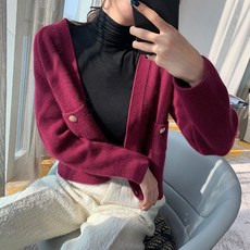 라쿤가디건골드버튼