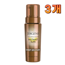 Jergens Natural Glow Instant Sun Body Mousse Deep Bronze 저겐스 네츄럴글로우 썬 바디 무스 썬텐 셀프태닝, 3개