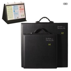 아톰 브리핑n포트폴리오 PF303 A4 흑색 손잡이유, 1개