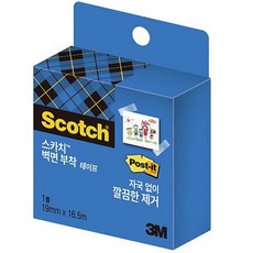 3M)스카치 벽면 부착 테이프 리필(183R/19mmx16.5m), 4개