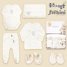 제임스딘 국내산 순면 아기옷 출산선물 세트 6p
