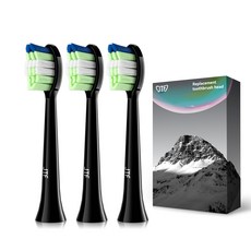 JTF P200 음파 전동 칫솔 무선충전 IPX7 완전방수 5가지 사용자모드, P200 블랙 칫솔모(스탠다드)