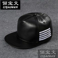 (관부가세포함) 스냅백 Coup for fat wearing hat male PU cap summer tongue baseball cap million hip hooded flat along the -JD59883183716