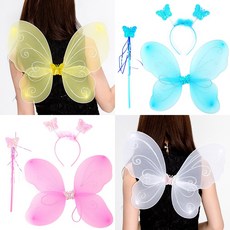 (천사요정날개세트)천사 날개 나비 요정 파티용품, 화이트