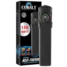 Cobalt Aquatics 평면 Neo-Therm 히터 (조절 가능한 온도 조절 장치 포함) (완전 잠수 가능 비산 방지 설, One Color_150W up to 40 gallo, One Color_150W up to 40 gallo