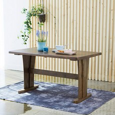 베스트리빙 [리퍼상품] 튼튼한 통원목 오츠카 1350 우드슬랩 고무나무 원목테이블 4인용 식탁 테이블(단품) 2colors