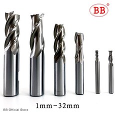콘크리트커터 BB 엔드 밀 고정밀 HSS 금속 커터 Co8 코발트 D132mm 2 3 4 플루트 알루미늄 밀링 공구 키 시터 라우터 비트, 1개