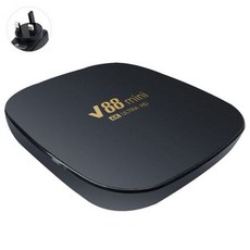 TV 셋톱 박스 스마트 수신기 OTT V88 미니 8GB + 128GB 미디어 플레이어 2.4G 와이파이 Allwinner H3 쿼드 코어 안드로이드 12, 8GB-128GB_UK Plug, 8GB-128GB+UK Plug