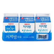 서울우유 저지방우유, 3개, 200ml