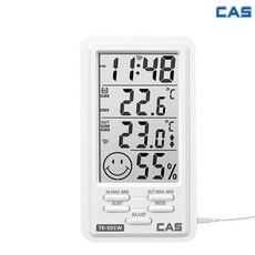 카스 디지털 온습도계 온도 습도계 TE-501W 외부센서포함, 1개