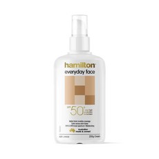 호주 헤밀턴 에브리데이 모이스처 페이스 선크림 SPF 50+ 200ml Hamilton Face Sunscreen, 1개